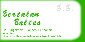 bertalan baltes business card